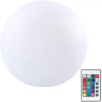 Lunartec Kabellose Akku-Leuchtkugel für innen und außen, Ø30 cm, IP54, RGBW-LED