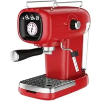 Cucina di Modena Espresso-Siebträgermaschine mit Temperaturanzeige und Kapsel-Adapter