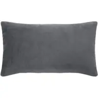 PAD Dekokissen "Elegance", grau (grau, unifarben), B:25cm H:2cm L:50cm, Polyester, Dekokissen_Sitzkissen_Kissenhüllen, Dekokissen, Design als Basic, aus Samt, elegante Optik