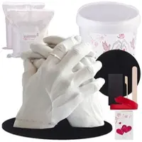 Your Design 4er-Set 3D-Handabdruck-Sets für Paare, detailreicher Gipsabdruck
