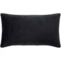 PAD Dekokissen "Elegance", schwarz (schwarz, unifarben), B:25cm H:2cm L:50cm, Polyester, Dekokissen_Sitzkissen_Kissenhüllen, Dekokissen, Design als Basic, aus Samt, elegante Optik