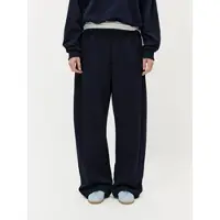 LeGer By Lena Gercke Sweathose LEGER "Jana, ", Damen, Gr. 42, N-Gr, dunkelblau, Sweatware, Obermaterial: 60% Baumwolle, 40% Polyester, loose fit lang, Hosen Sweathose, weite Form, elastischer Bund