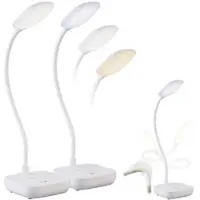 Lunartec 2er-Set Akku-Schwanenhals-Schreibtischleuchte CCT, 245 lm, 7 W dimmbar
