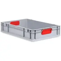 Proregal Eurobox Nextgen Color HxBxT 12 x 40 x 60 cm 23 Liter Griffe Rot Geschlossen Glatter Boden Eurobehälter Transportbox