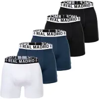 Real Madrid Jungen Boxershorts, 5er Pack - Boxer Trunks, Baumwollmischung, Logobund, einfarbig