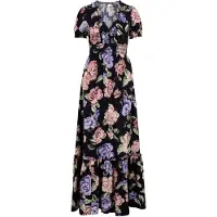 Apricot Maxikleid Damen Viskose blau gemustert, 40 841648-0001-00400