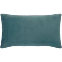 PAD Dekokissen "Elegance", blau (opal, unifarben), B:25cm H:2cm L:50cm, Polyester, Dekokissen_Sitzkissen_Kissenhüllen, Dekokissen, Design als Basic, aus Samt, elegante Optik