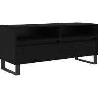 vidaXL TV-Schränk Schwarz Eichen-Optik 100 x 34,5 x 44,5 cm