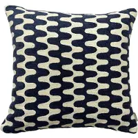Fonq Wavies Zierkissen 50 x 50 cm - Blau