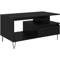 vidaXL Couchtisch Schwarz Eichen-Optik 90 x 49 x 45 cm Holzwerkstoff