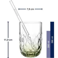 Leonardo Gocce Matcha Latte Gläser mit Glastrinkhalm (2)