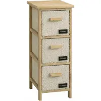 HTI Kommode Melia schmal mit 3 Plüsch-Schubladen