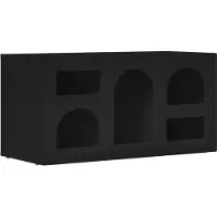 vidaXL TV-Schränk ELST 80 x 35 x 40 cm Schwarz Holzwerkstoff