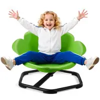 Vevor Kinderdrehstuhl sensorischer Drehstuhl zylinderförmig, 100 kg Tragkraft, sensorisches Spielzeug mit rutschfester Metallfuß, zur Förderung von Koordination Gleichgewicht Konzentration, Grün