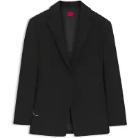 HUGO Relaxed-Fit Blazer aus Seersucker mit Kettengürtel Grösse 32