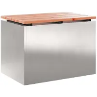 vidaXL Gartenbank Edelstahl 60 x 40 x 43 cm
