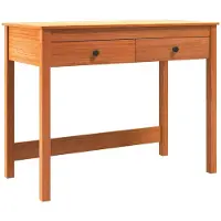 vidaXL Schreibtisch Max Braun Massives Kiefernholz 100 x 50 x 78 cm