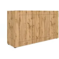 Itamoby Elios Sideboard mit 3 Türen, 150 x 40 x 83,5 cm, Eiche natur