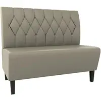 BIG Möbel Gastro Sitzbank Paris | 140 cm breit | Kunstleder Taupe | Diamant | Dinerbank