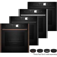 NEFF N 90, Backofen mit Dampfunterstützung B69VY7MY0, 60 x 60 cm, Flex Design, Vario Steam, Pyrolyse, Slide & Hide, Bratenthermometer, inkl. 5 Jahre Garantie