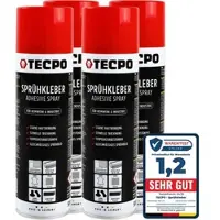TECPO 4x Sprühkleber Hochtemperatur Industriekleber, 500 ml
