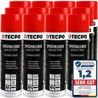 TECPO 12x Sprühkleber Hochtemperatur Industriekleber, 500 ml