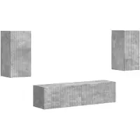 vidaXL TV-Schrankset 4 pcs Beton Grau Holzwerkstoff