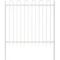 vidaXL Gartenzaun WOERDEN 3 stk. 5,1 x 0,6 m Pulverbeschichteter Stahl