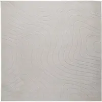 vidaXL Innen- und Außenteppich PALMERAS Creme 200 x 200 cm Polyester