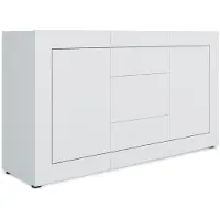Itamoby Sideboard mit 2 Türen und 3 Schubladen, 150 x 40 x 83,5 cm, Elios, Hochglanzweiß
