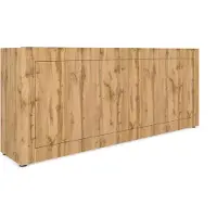 Itamoby Sideboard mit 4 Türen, 200 x 40 x 83,5 cm, Elios Eiche natur.