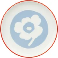 Marimekko - Unikko Teller, Ø 13,5 cm, weiß / hellblau / orange