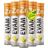 EVÄM Zink + Vitamin C Brausetabletten - 5er Pack 100 St
