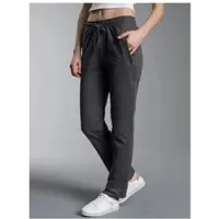Trigema Sweathose "Freizeithose aus Sweat-Qualität", Damen, Gr. XL, US-Größen, grau (anthrazit, melange), Sweatware, 70% Baumwolle, 30% Polyester, Hosen Sweathose