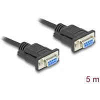DeLOCK Seriell Kabel RS-232 D-Sub9 Buchse zu Buchse mit schm
