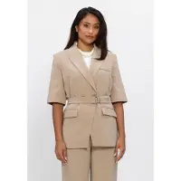 Dante6 Damen Blazers Nissa Short Sleeves Blazer - Beige - Größe 40