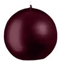 Kopschitz Kerzen Kugelkerzen Metallic Glanz Rotbraun Burgundy Ø 70 mm, 6 Stück