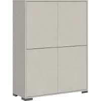 Itamoby Lumina Sideboard aus Kaschmir mit 4 Türen, 90 x 35 x 120 cm