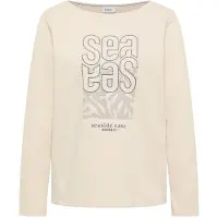 Cecil Langarmshirt modernes Front-Artwork mit Stickerei