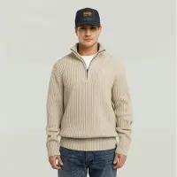 G-Star Raw Herren Pullover & Cardigans Essential Half Zip Knit - Zand - Größe L