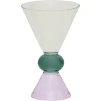 Urban Nature Culture Weinglas Ayo Transparent / Turquoise / Pink 170 ml