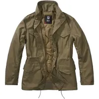 Brandit lässige Damen Jacke Reißverschluss Taschen Khaki