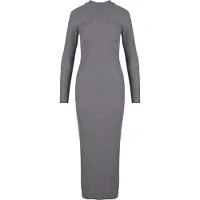 Urban Classics Shirtkleid "Ladies Rib Longlseeve Mockneck Dress" 1 Stk. tlg.
