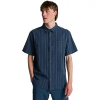 Billabong Kurzarmhemd "Sundays Jacquard", Herren, Gr. L, blau (denim), Obermaterial: 100% Baumwolle., Hemden Kurzarmhemd