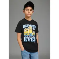 Kidsworld T-Shirt "MINIONS Shirt : BEST CREW EVER" Kurzarm, Rundhalsausschnitt, Basic Passform, aus Baumwolle