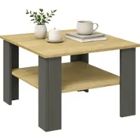 VCM Holz Beistelltisch / Couchtisch schlicht / Maße ca. H. 44 x B. 55 x T. 55 cm / quadratischer Wohnzimmertisch / Sofatisch - Disalo