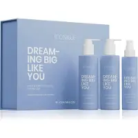 ICONIQUE Professional DREAMING BIG LIKE YOU Shampoo 250 ml, Conditioner 250 ml, Spray 150 ml Set für mehr Haarvolumen