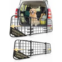 Heldenwerk Hundegitter Auto Universal - Stufenlos - Verstellbar - Für den Kofferraum - Einfache Montage - Stahl - Schwarz