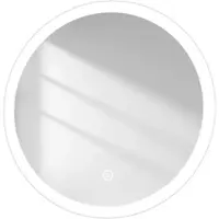 Emke Badspiegel mit Beleuchtung Φ50cm,Beschlagfrei, 3 Farbtemperaturen(3000K-6500K) und dimmbaren