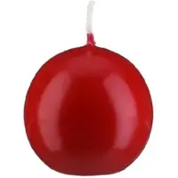 Kopschitz Kerzen Kerzen Kugelkerzen Klarlack Hochglanz Rot, Ø 60 mm, 16 Stück
